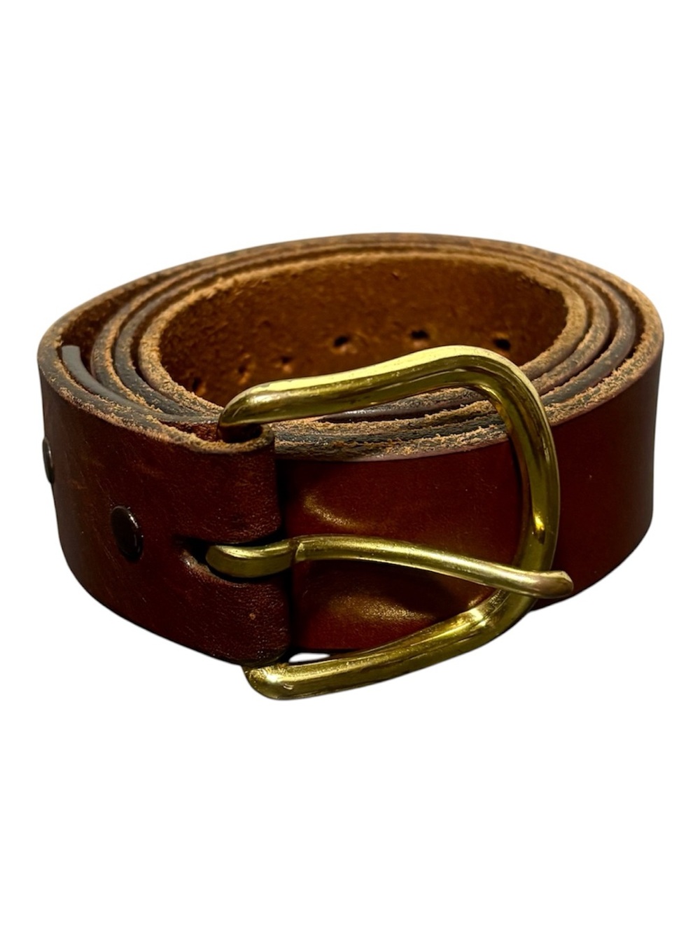 LEVI’S Classic Brown Leather Belt with Gold Buckle